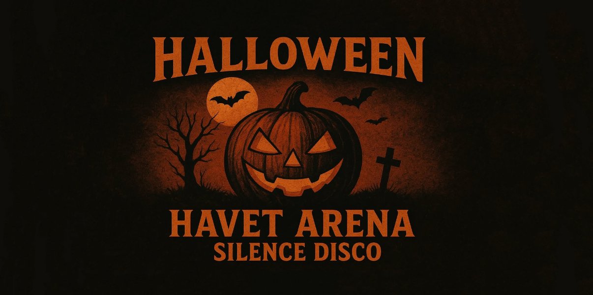 May be an image of text that says "HALLOWEEN EEN HAVET ARENA SILENCE DISCO"