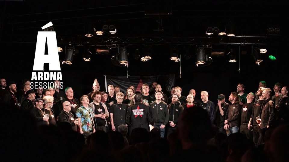 May be an image of crowd and text that says "Á ARDNA SESSIONS 福梅 SUUITLU JROA HARDAOR"