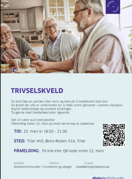 Trivselskveld for deg med diabetes i livet