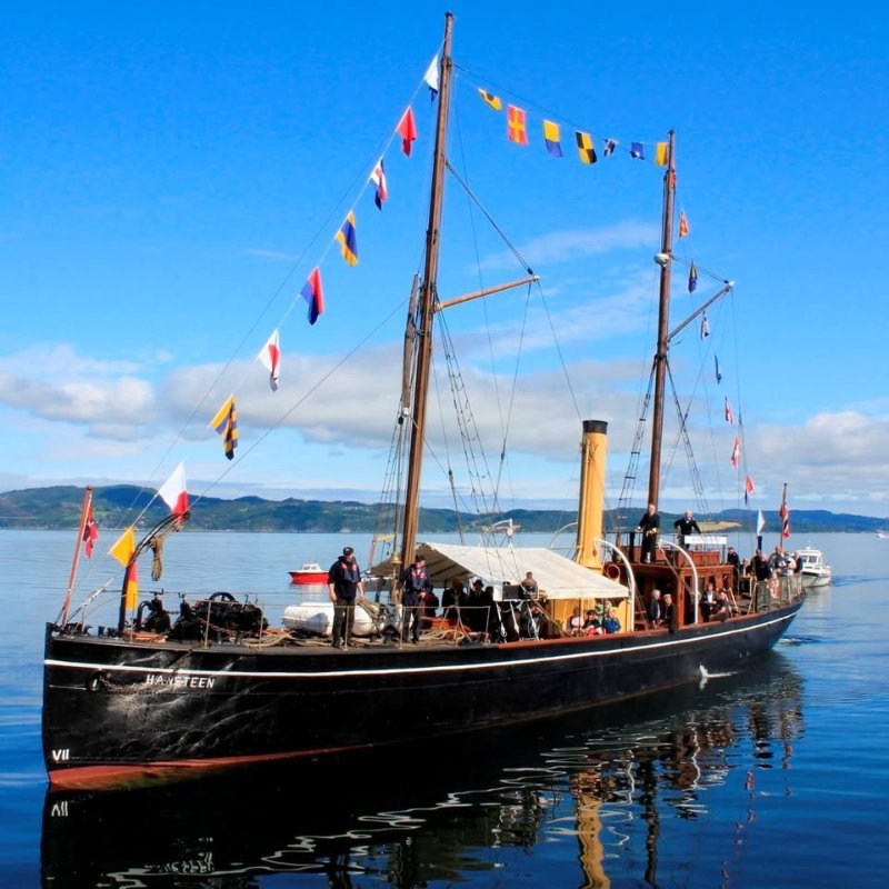 Bilde av SDS Hansteen, Norges første forskningsskip bygd i 1866.