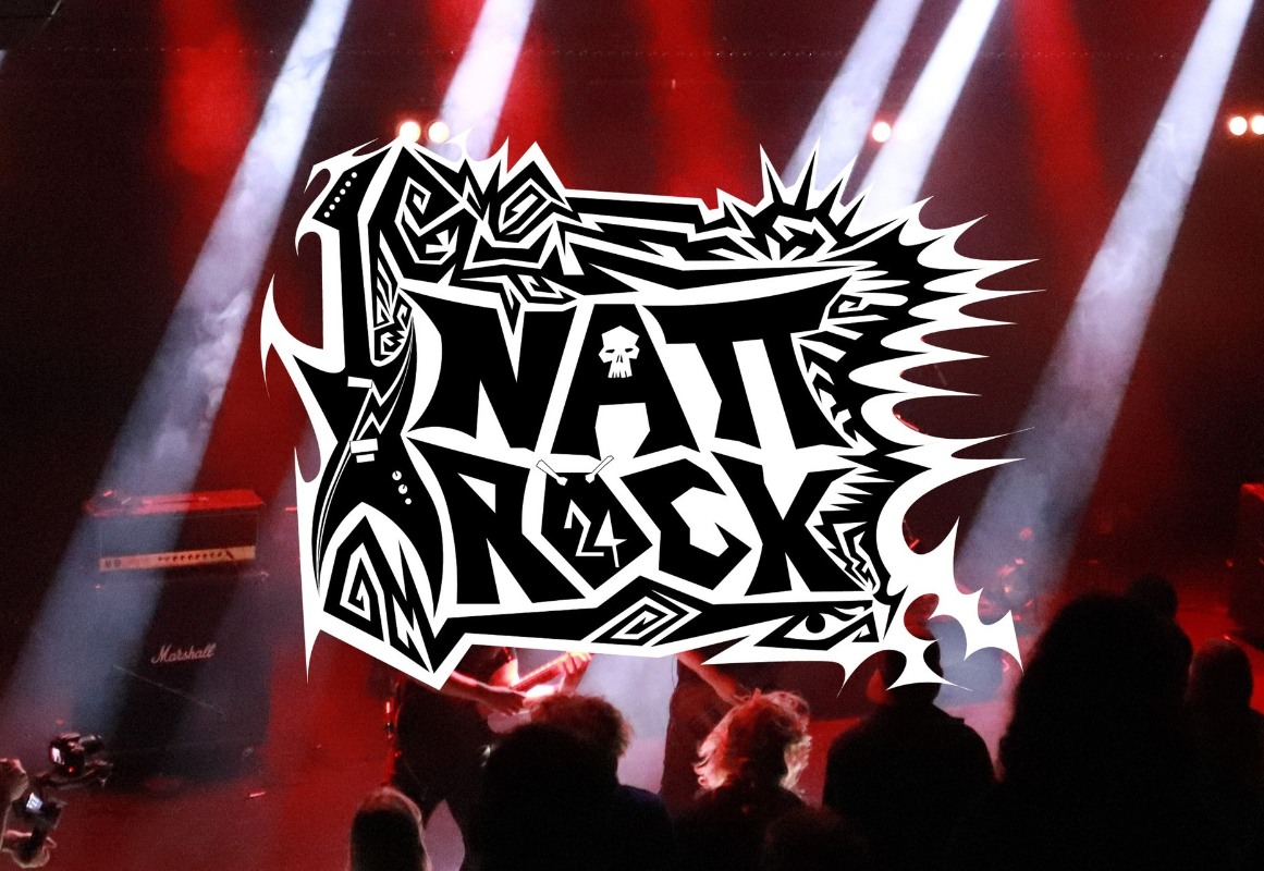 Logo Nattrock med foto fra konsert i bakgrunnen