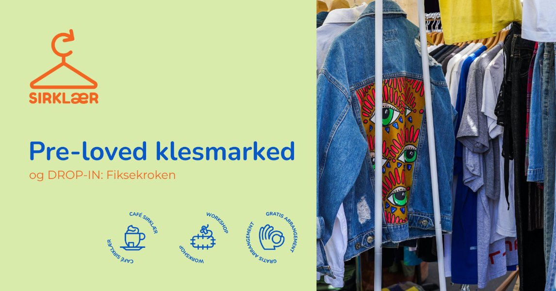 Pre-loved klesmarked og klesreparasjonsverksted
