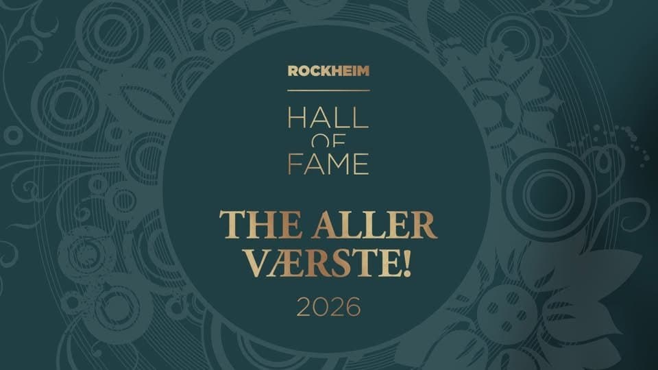 A graphic of text that says "ROCKHEIM HALL OF FAME THE ALLER VAERSTE! 2026"
