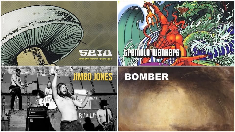 May be an image of text that says 'SeTD among the amongthemonsterflowersagain hen monster sterflowers flower again GremoLO fremoLowankers Wankers ណត JIMBO JMBOJONESBOMBER JIMBOJONES JONES BOMBER NK13 NK13 BOALIN'
