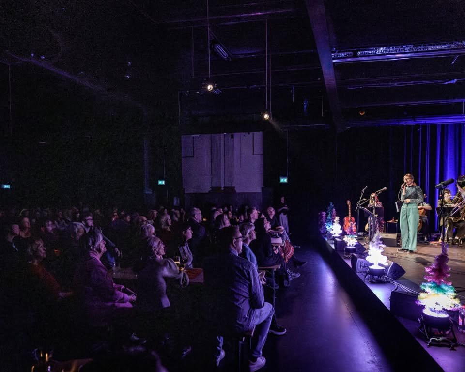 May be an image of violin and crowd