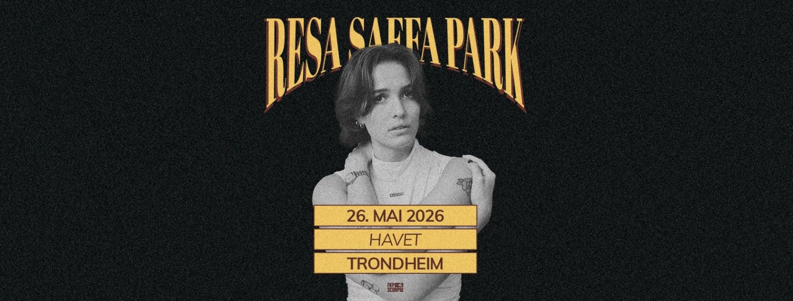 May be an image of text that says "RESA RESASAPEAPARK SAFFA PARIK 26. 26.MAI2026 26.ΜA ΜΑΙ 2026 HAVET TRONDHEIM 照干"