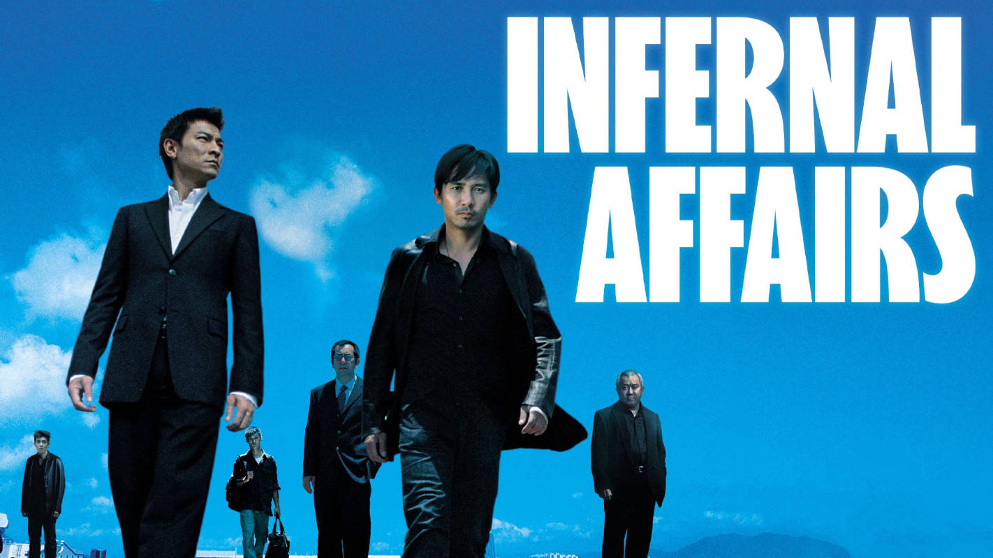 May be an image of 7 people and text that says 'INFERNAL AFFAIRS'