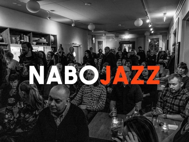 May be an image of 5 people, trumpet, saxophone and text that says 'NABOJAZZ JAZZ'