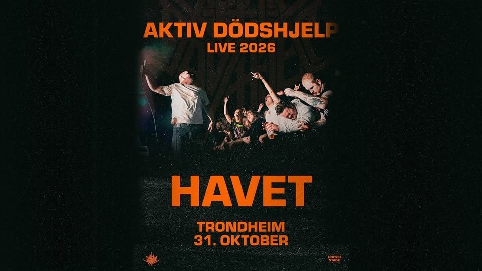 May be an image of text that says "ΑΚτν DÖDSHJEL LIVE 2026 HAVET TRONDHEIM 31. JNITED"