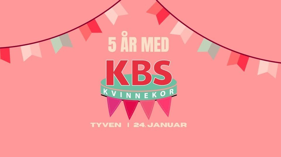 May be a graphic of text that says '5 AR MED KBS KVINNEKO E R TYVEN I TYVEN|24.JANUAR 24.JANUAR 24. JANUAR'