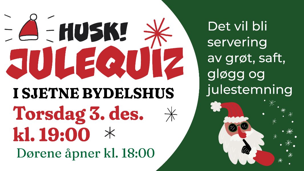Quiz i Sjetne Bydelshus - 3. Desember 2026