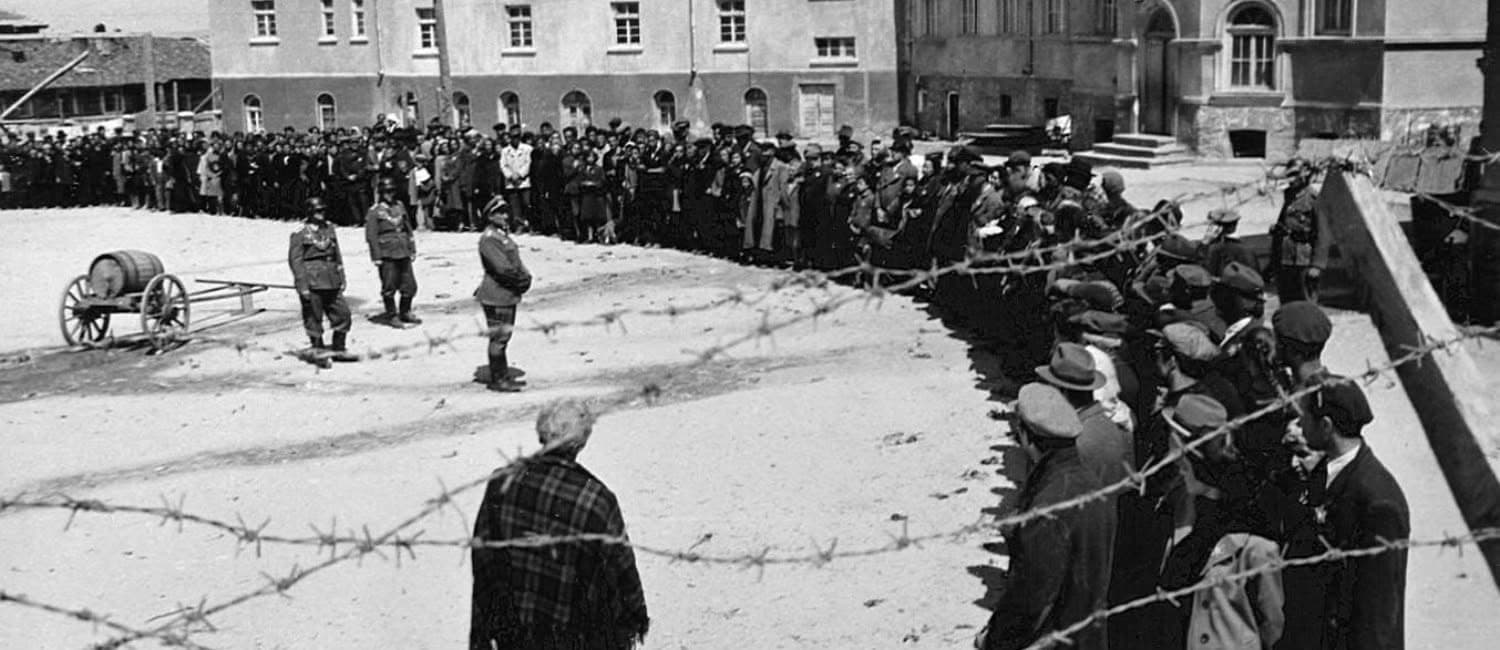 May be a black-and-white image of one or more people, street, the Western Wall and crowd
