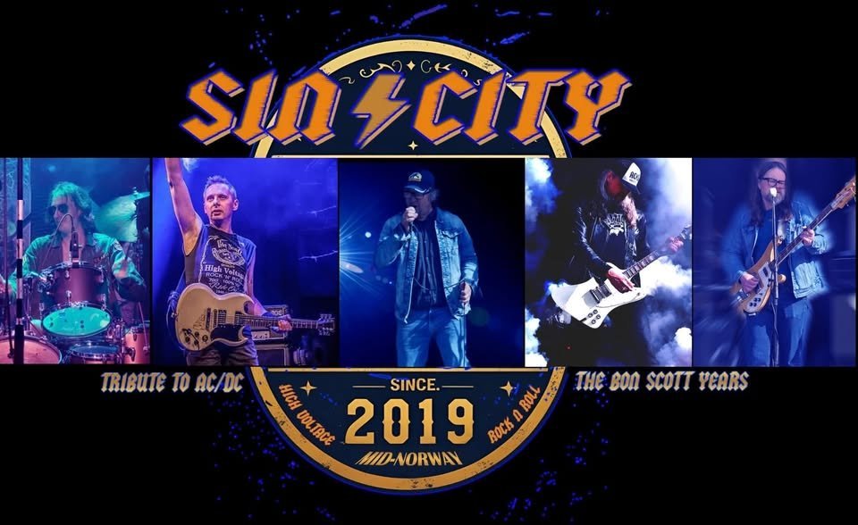 May be an image of guitar, saxophone and text that says 'SIO CίΗ 公 수비 田味 Valos TRIBUTE TO AC AC/DC TRIBUTETOAC/DC DC 88 香意康 Mi SINCE. ROLL TRIRIE 2019 ROCK BOCKA MID-NORWAY THEBONSCOTT THE BOЛ SCOTT YEARS'