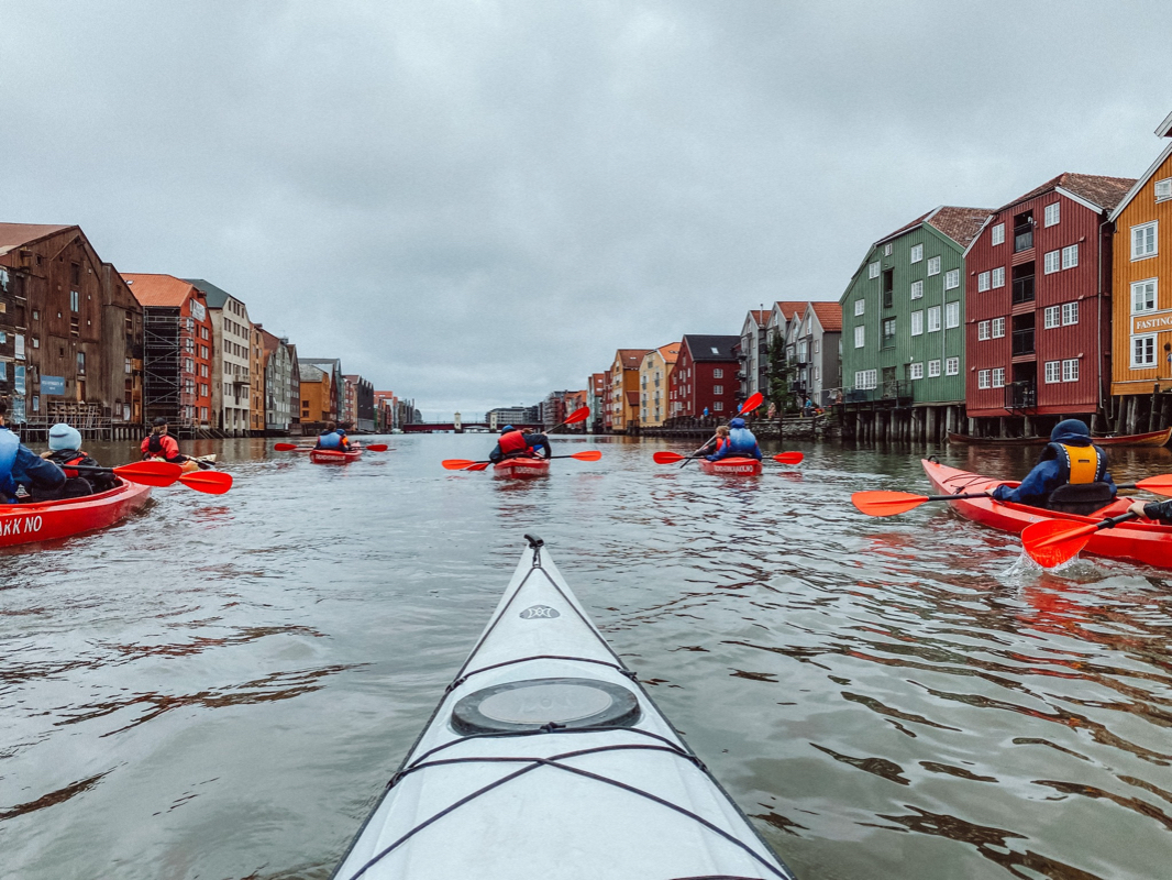 Kayak trip down the river, paddling from tempe to nyhavna