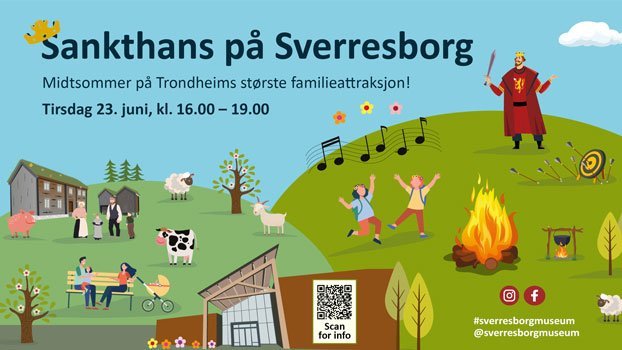 Sankthans på Sverresborg! Tirsdag 23. juni kl. 16-19.