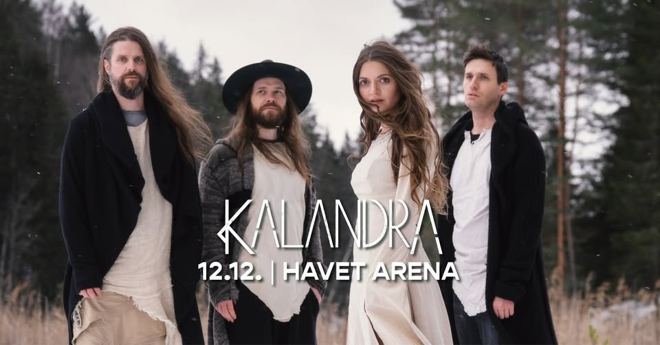 May be an image of text that says "KALANDRA 12.12. 12.12.|HAVETARENA HAVET ARENA"