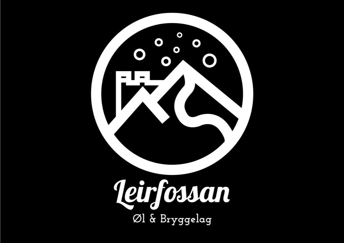 Logo Leirfossan øl og bryggelag