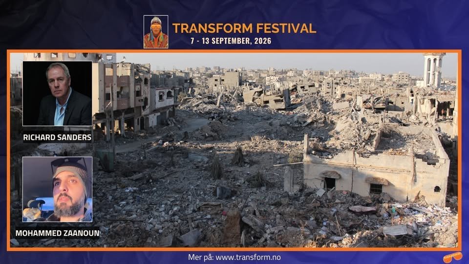 May be an image of text that says 'TRANSFORMFESTIV TRANSFORM FESTIVAL 7- -13SEPTEMBER,20 13 SEPTEMBER, 2026 RICHARD RICHARDSANDERS SANDERS MOHAMMED MOHAMMEDZAANOUN ZAANOUN Mer pa: a:www www.transform.no'