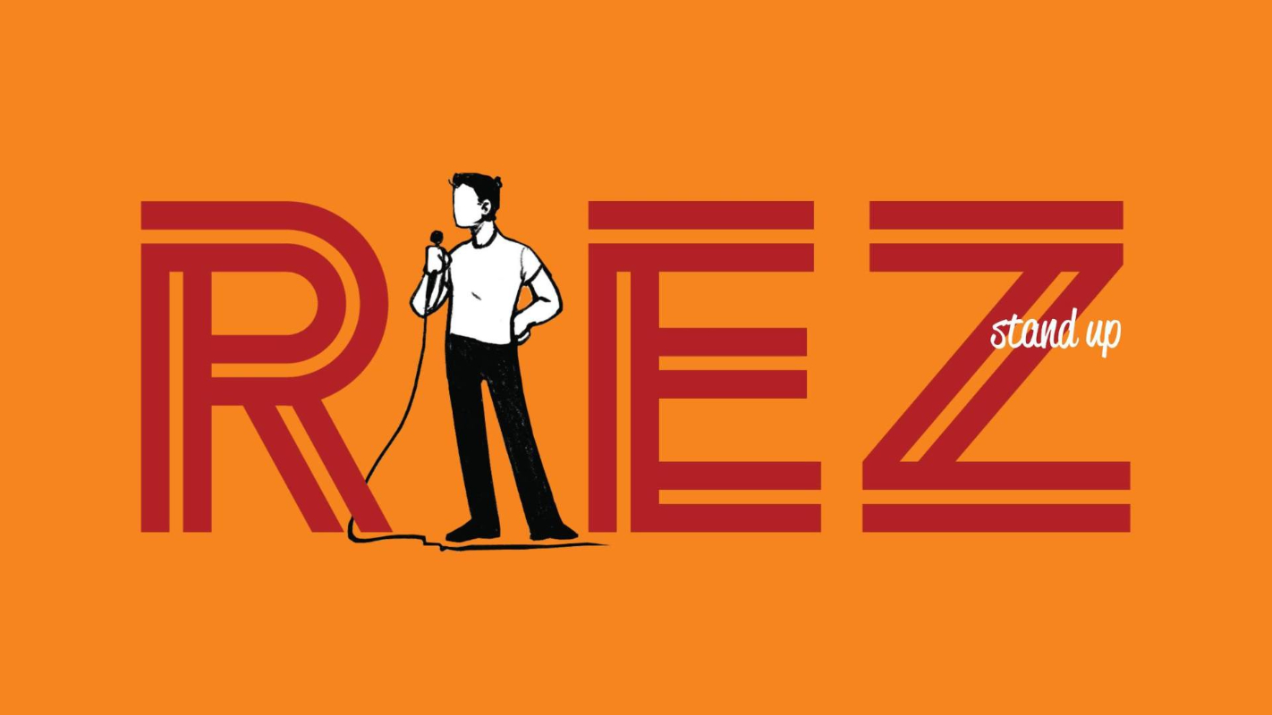 May be pop art of text that says 'RREZ stand up'