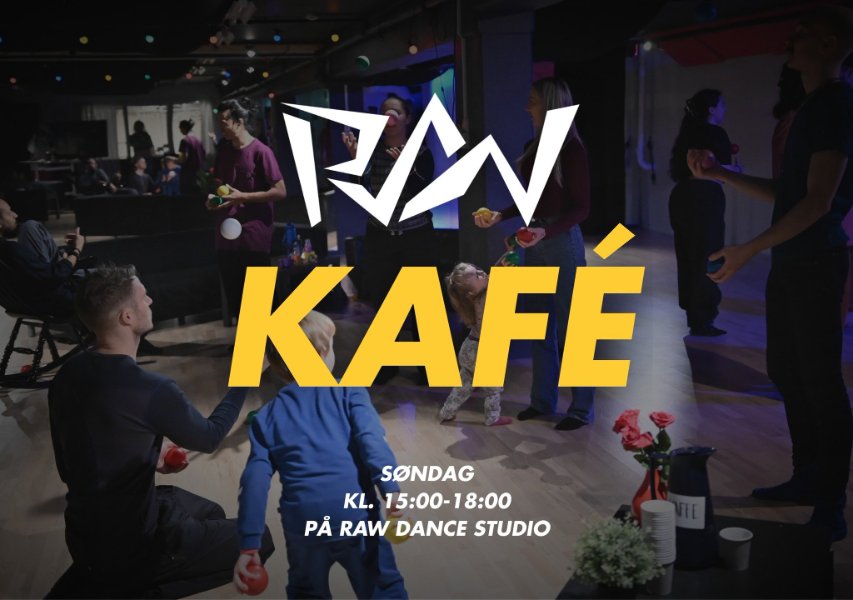 May be an image of one or more people and text that says "RA KAFÉ S SONDAG KL. 15：00-18:00 15：00- 8:00 PA RAW DANCE PÄRAWDANCESTUDIO STUDIO"