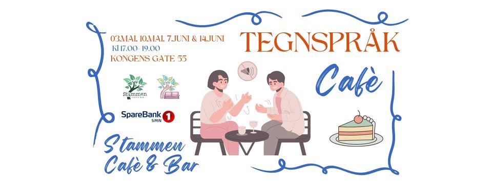 May be a doodle of text that says '03.MAI. 10.MAI. 7.JUNI & 14.JUNI KИ17.00 κ! 19.00 KONGENS GATE 55 یضا 1mienL 0 SpareBank SMN TEGNSPRAK Cafè Stammen Cafè CAB 8 Bar'
