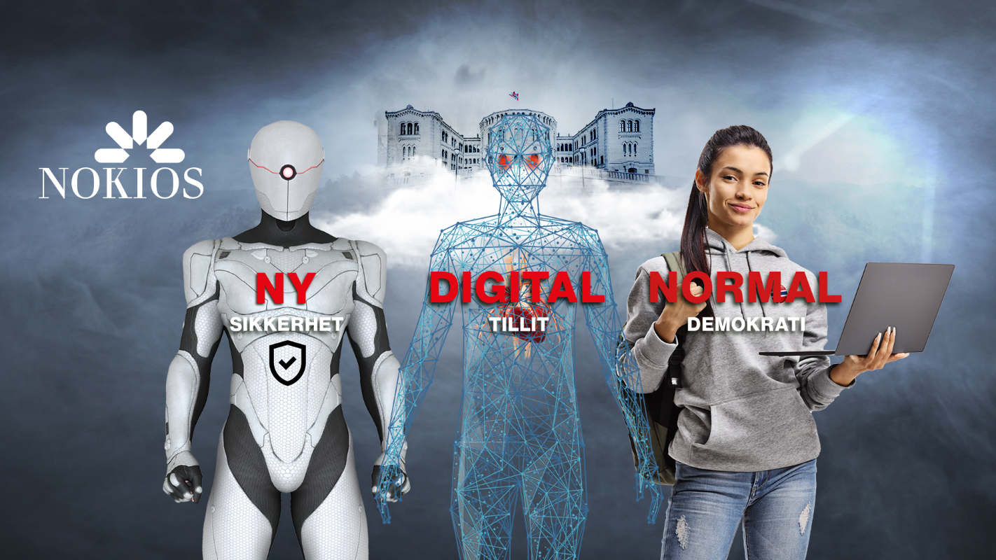 Temabilde for NOKIOS 2021 - Ny digital normal. Sikkerhet. Tillit. Demokrati