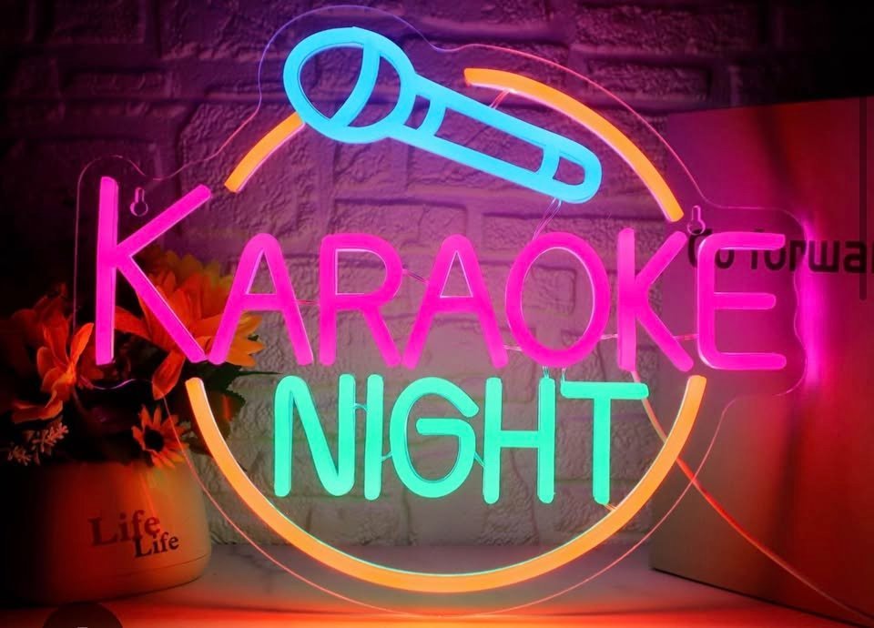 May be an image of text that says 'Ds KARAO ARAOKE NIGHT/ fege'