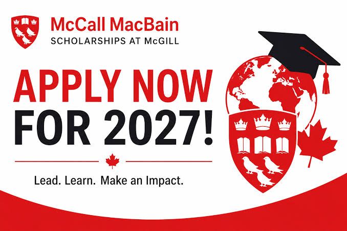 McCall MacBain Scholarship 2027 — Fully Funded Master's at McGill University, Canada — Scholarships in Canada