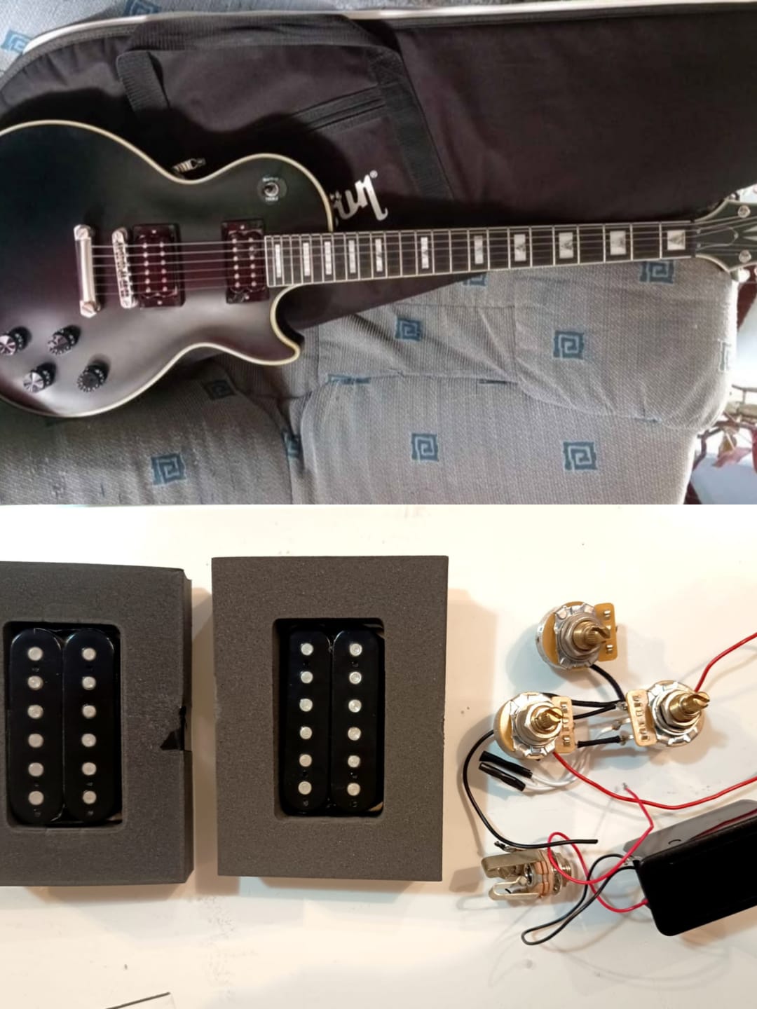 EPIPHONE LES PAUL CUSTOM PROPHECY AGED JET BLACK DIAPASON DE ÉBANO + PICKUPS ACTIVOS GIBSON - foto 5