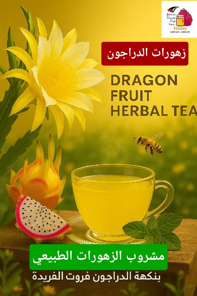 مشروب زهرة دراجون فروت المجففة | Jordan Dragon Fruit Farms - أخضر