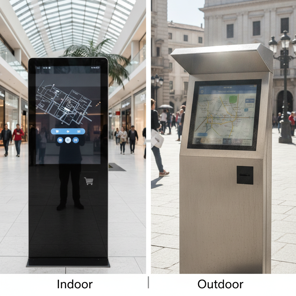 Indoor vs. Outdoor Touch Screen Kiosk: Key Differences You Need to Know