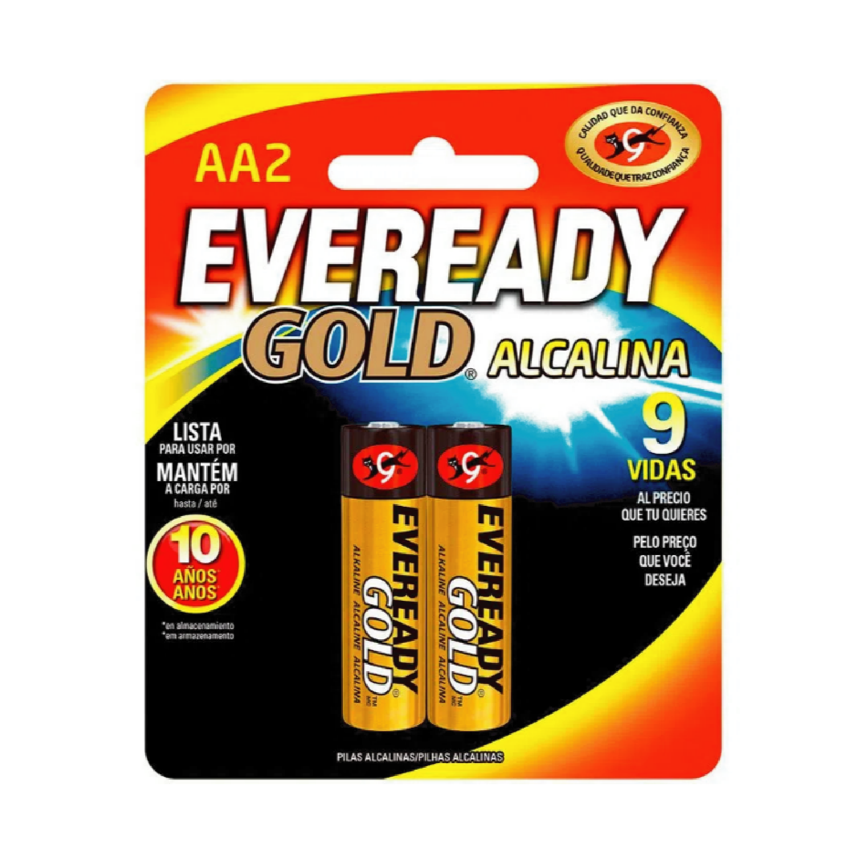 Pila Eveready Gold AA Tarjeta x 2 Unds