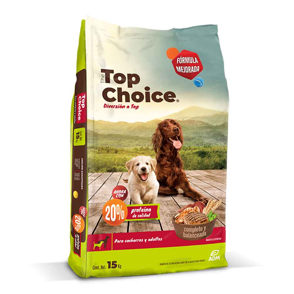 Concentrado Top Choice Cachorro & Adulto Bolsa x 15 kg
