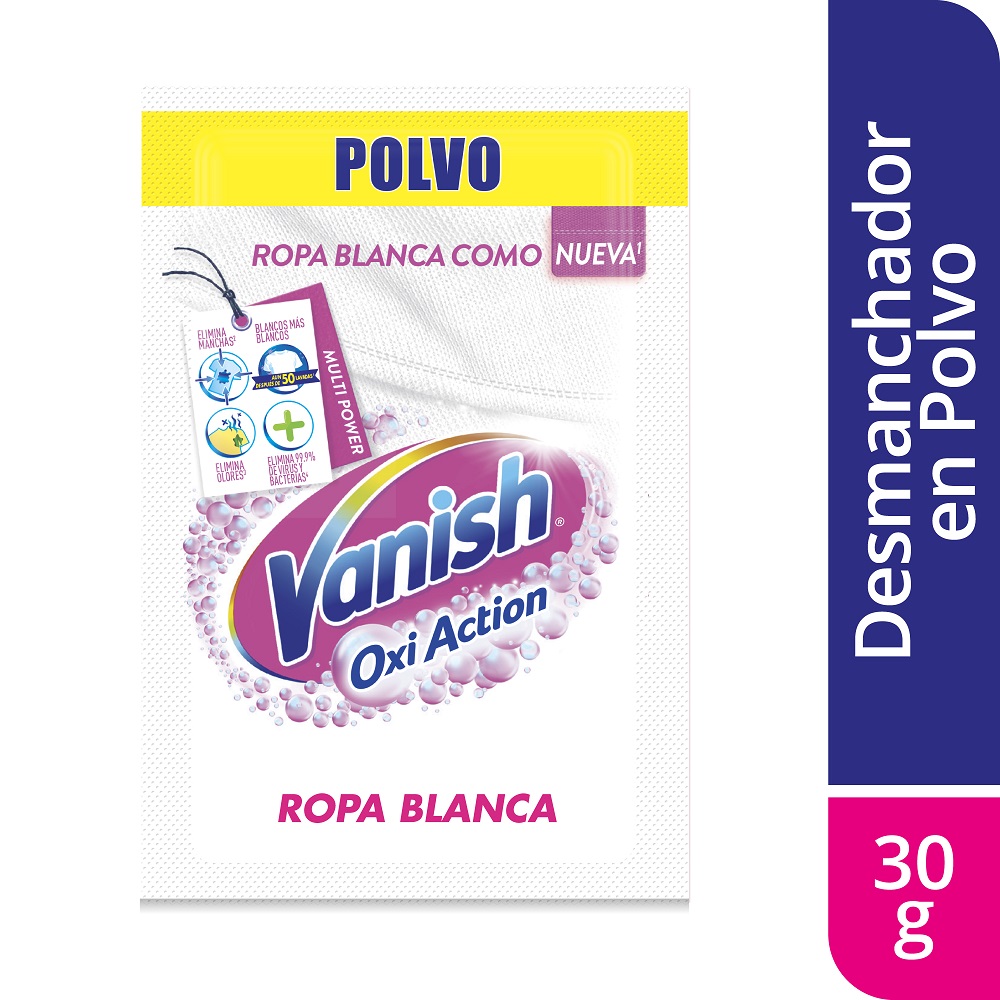 Quitamanchas Vanish Blanco O2 Display x 12 Un x 30 gr