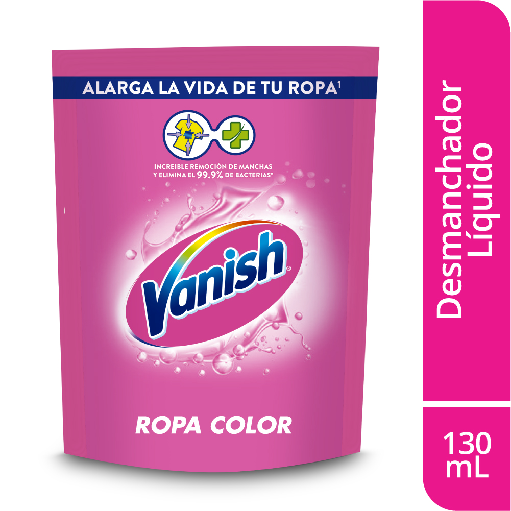 Quitamanchas Vanish Gel Multiuss Rosa Doypack x 130ml