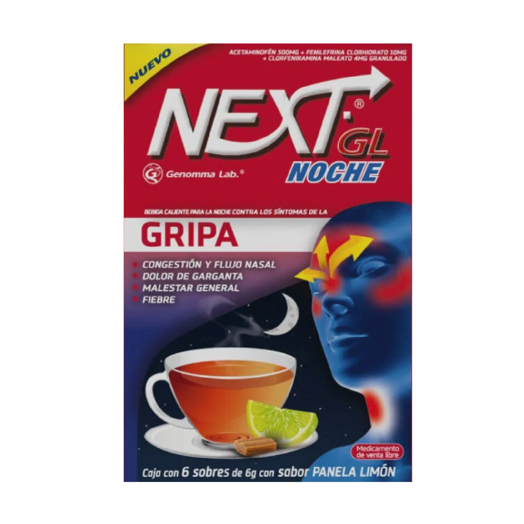 Pague 5 Lleve 6 Antigripal Next Noche Sobres X 6 Un