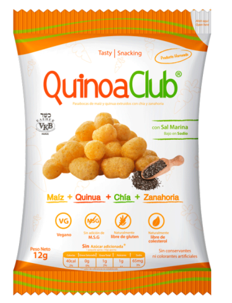 Snack Quinuaclub Sabor Chia Zanahoria x 12g