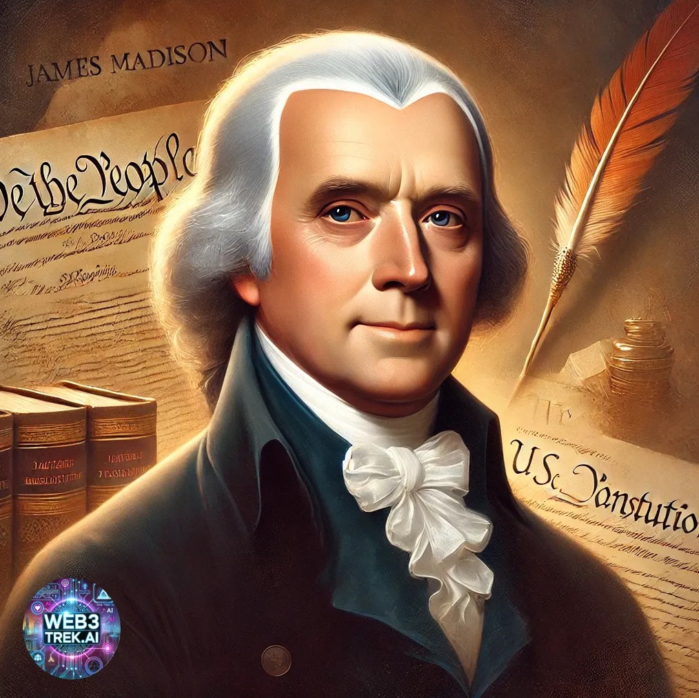 James Madison - 4th U.S. President - American Statesman - FOunding Father - AI Generated Image