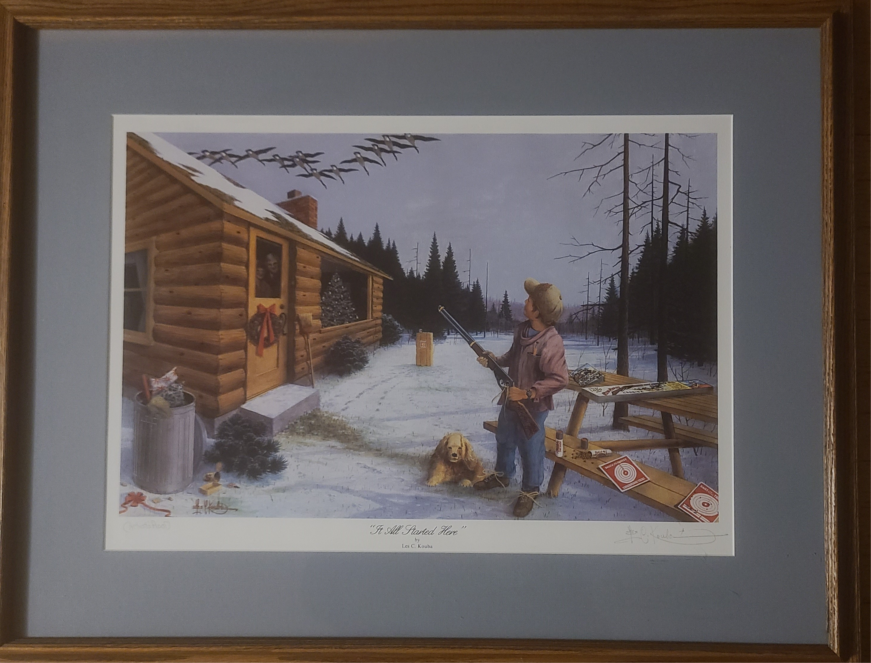 "It All Started Here", A signed "Artist Proof Print" by Les Kouba.