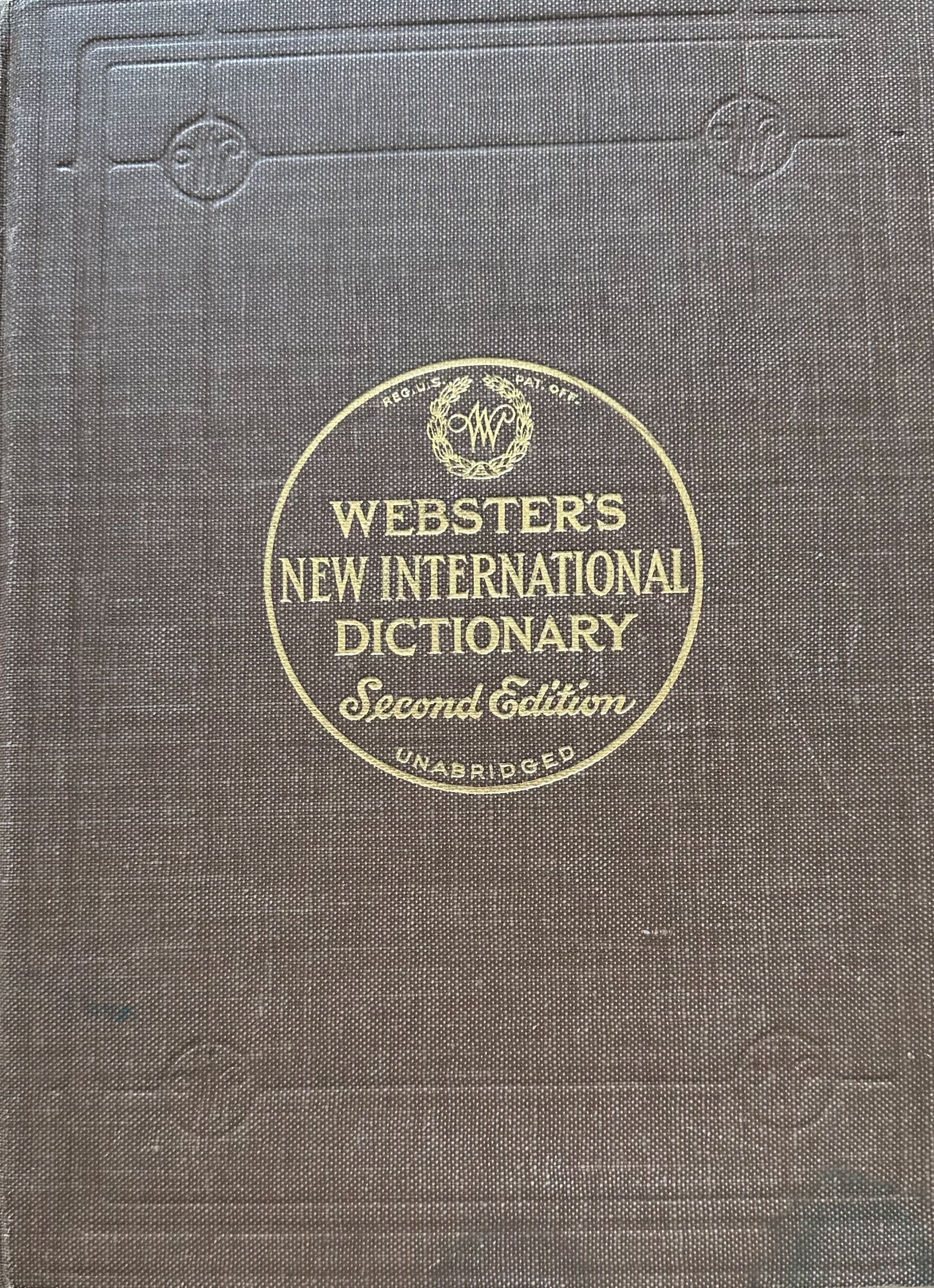 1934 Webster's New International Dictionary Second Addition, India paper