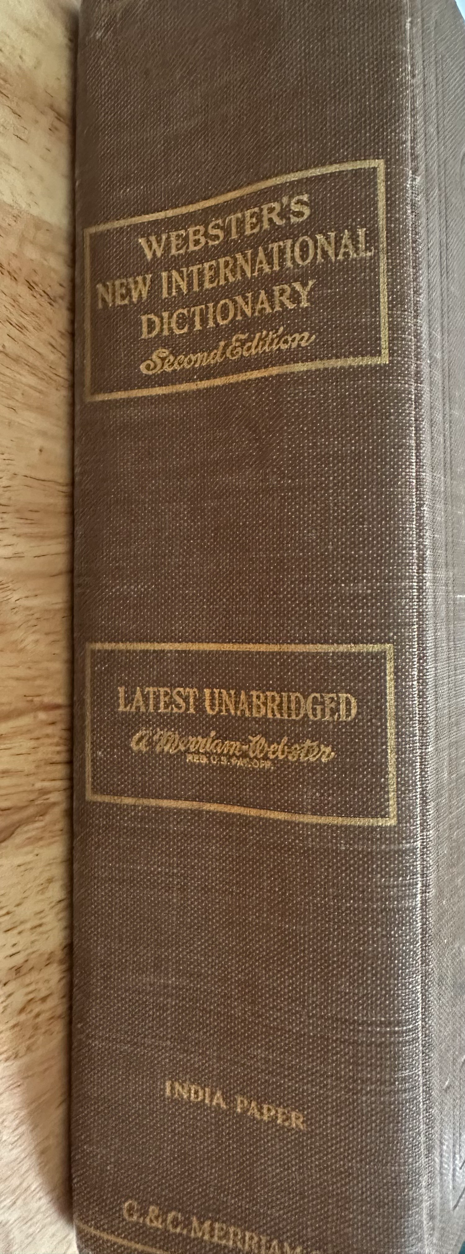 1934 Webster's New International Dictionary Second Addition, India paper thumbnail 3