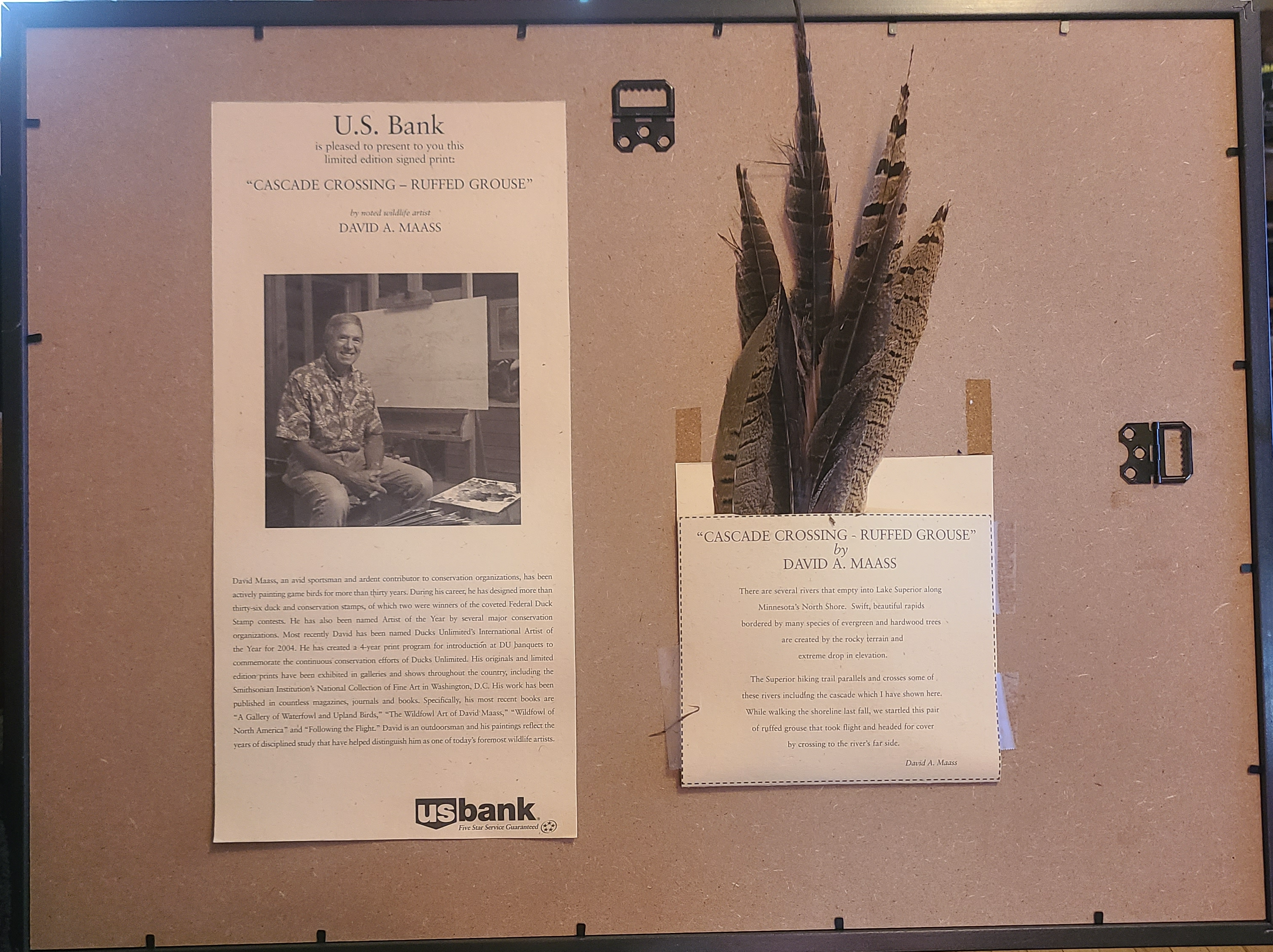 Cascade Crossing, Ruffed Grouse, Limited Edition signed by David A. Maas thumbnail 1