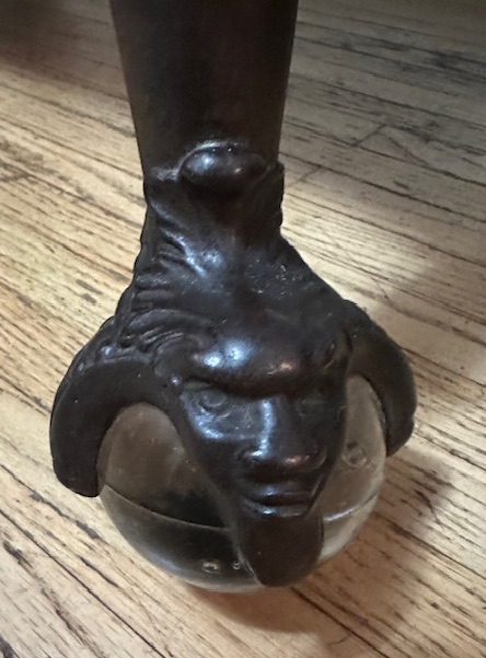 Antique Oak Library Table from the Baroque Period with Claw & Glass Ball Feet thumbnail 5