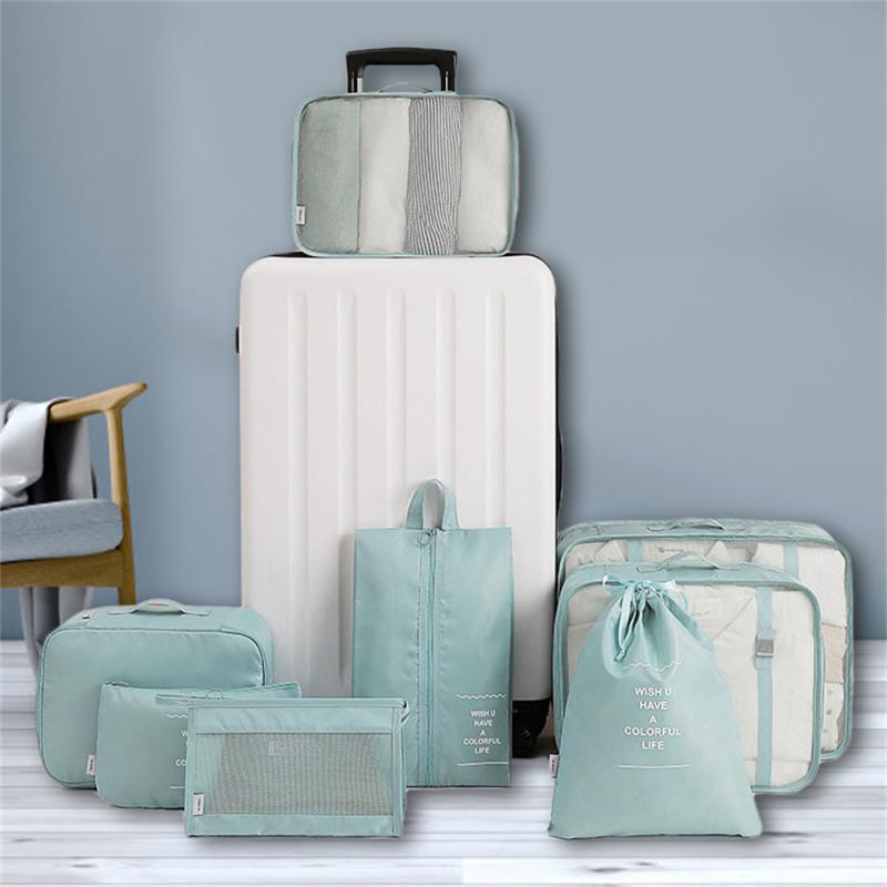8-piece Set Luggage Divider Bag Travel Storage Clothes Underwear Shoes Organizer Packing Cube Bag — view 4