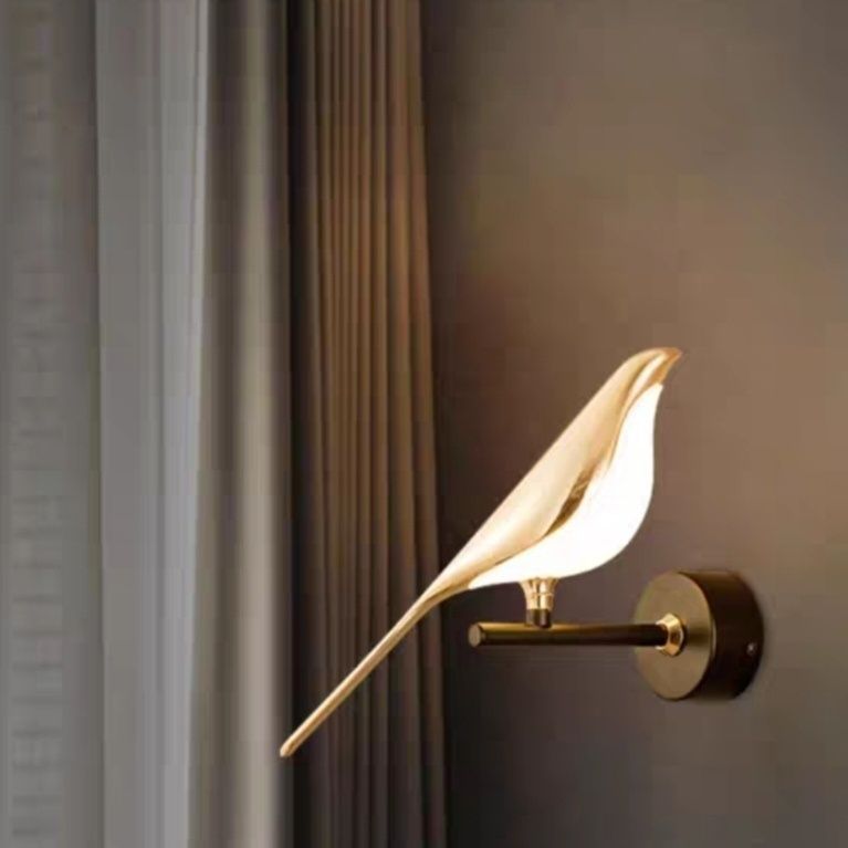 Golden Bird LED Wall Lights Parlor Bar Creative Wall Lamps Novelty Sconces Bedroom Bedside Lamp Living Room Decoration — view 2