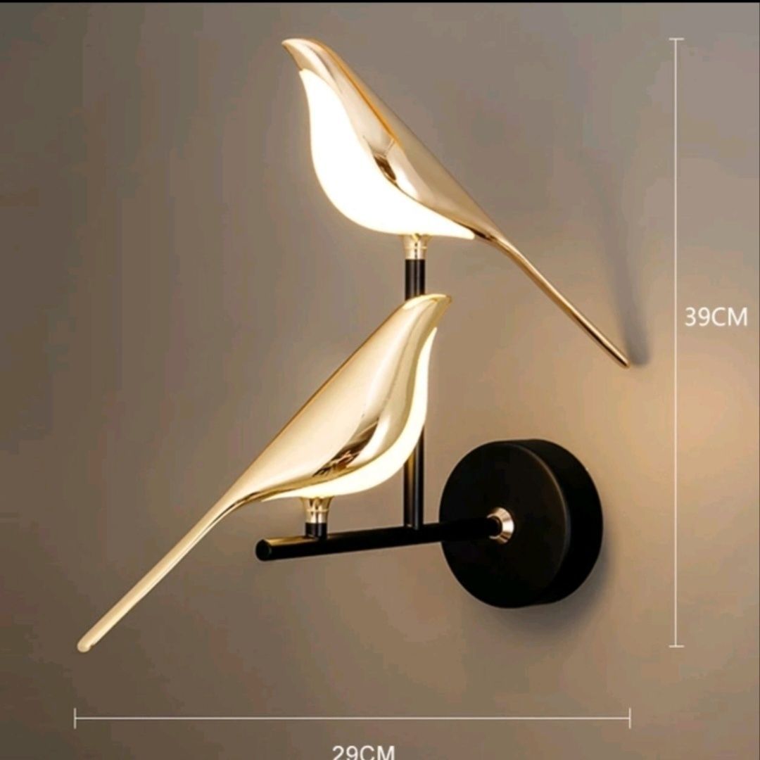Golden Bird LED Wall Lights Parlor Bar Creative Wall Lamps Novelty Sconces Bedroom Bedside Lamp Living Room Decoration — view 6