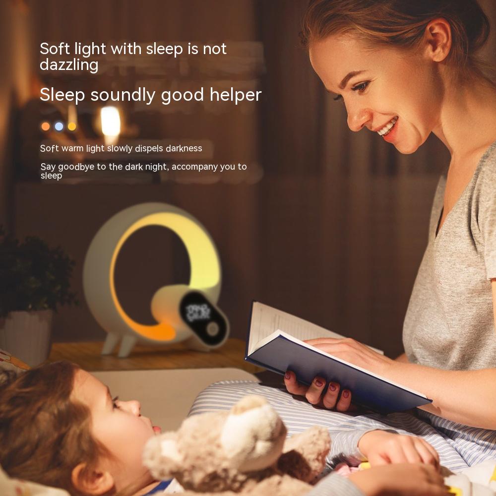 Creative Q Light Analog Sunrise Digital Display Alarm Clock Bluetooth Audio Intelligent Wake-up Q Colorful Atmosphere Light — view 2