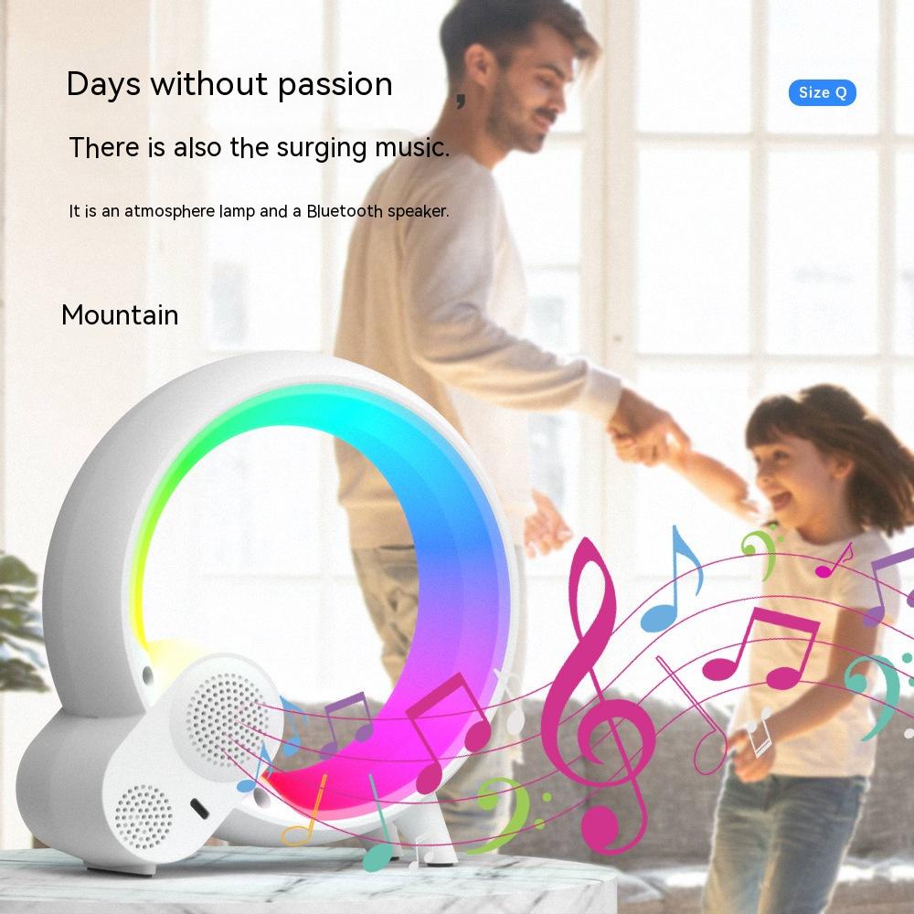 Creative Q Light Analog Sunrise Digital Display Alarm Clock Bluetooth Audio Intelligent Wake-up Q Colorful Atmosphere Light — view 3