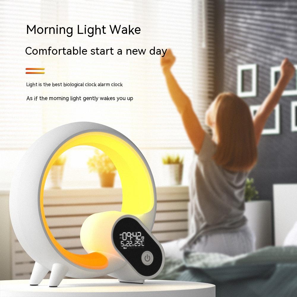 Creative Q Light Analog Sunrise Digital Display Alarm Clock Bluetooth Audio Intelligent Wake-up Q Colorful Atmosphere Light — view 4