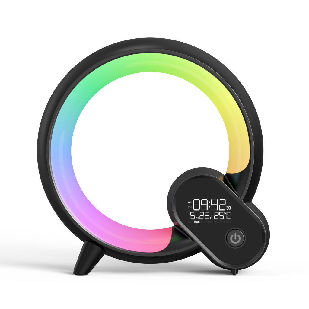 Creative Q Light Analog Sunrise Digital Display Alarm Clock Bluetooth Audio Intelligent Wake-up Q Colorful Atmosphere Light — view 6